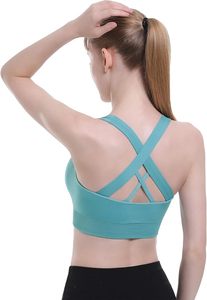 Soutien-gorge de sport personnalisé de haute qualité pour femme, avec logo, sublimé, à bretelles, pour la gym, le yoga, l'entraînement, la course et le fitness - Product Image 4