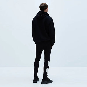 Venta al por mayor de los hombres de invierno ácido lavado chándales de alta calidad de gran tamaño personalizado cremallera completa 100% algodón Streetwear Flare Leggings - Product Image 3
