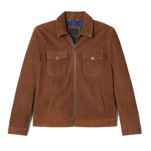 Chaquetas de Cuero para Hombre de Alta Calidad, Transpirables, de Moda, Estilo Bomber, en Gamuza y Lona, de la Fábrica de Cuero de Pakistán - Product Image 1