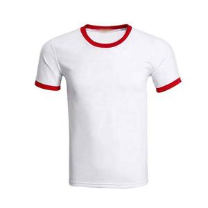 Camiseta Ringer de calidad superior de algodón 100%, ropa para hombre, camisetas de talla grande, Camiseta con estampado de bordado y diseño de logotipo personalizado OEM - Product Image 5