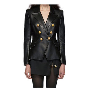 Nueva chaqueta de cuero de invierno de moda para mujer, venta al por mayor personalizada, ropa de abrigo para mujer, chaqueta de cuero para mujer 2026 - Product Image 1