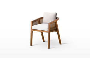 Midcentury restaurant <b>chairs</b> <b>chairs</b> from teak with <b>rattan</b> including <b>cushions</b> - Product Image 6