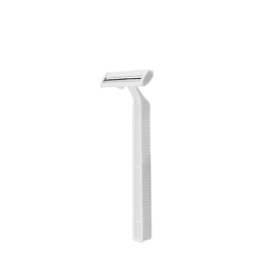 Maquinilla de afeitar ajustable para hombre, de seguridad, desechable, con hoja de acero inoxidable, color blanco - Product Image 1