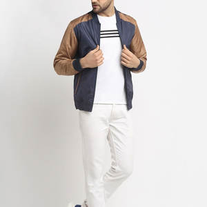 Chaqueta Bomber para Hombre con Logotipo Personalizado, Servicio OEM, Alta Calidad, Impermeable, Transpirable, Tela de Lona, Cierre Completo, Cuello Alto - Product Image 4