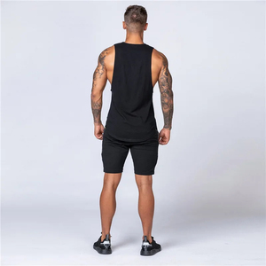 Camiseta sin mangas de algodón con logotipo personalizado al por mayor para hombre, camiseta sin mangas de estilo informal para correr, camisetas atléticas musculares, entrenamiento de gimnasio - Product Image 6