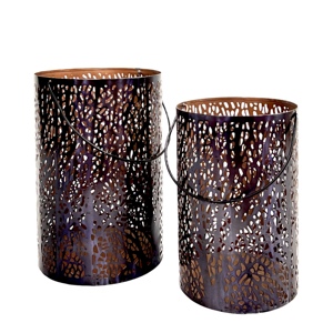 Supports de bougies votives marocains en métal découpé sur mesure en gros pour la décoration d'éclairage domestique et commercial - Product Image 4