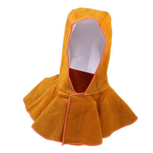Fournisseur direct d'usine, capuche de soudage en cuir de vache 100% personnalisée, meilleur design pour le confort et la protection des travailleurs - Product Image 1