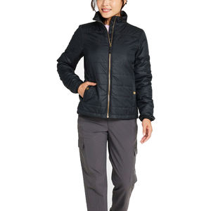 Vente en gros de vestes en duvet d'hiver pour femmes manteaux à bulles couleur unie, respirante, matelassée, respirante et légère, emballable OEM - Product Image 4