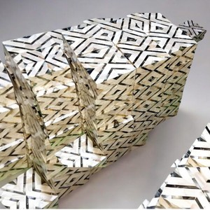 Nuevo diseño Natural Madre de perla incrustaciones mosaico diseño cajas cuadradas para regalos de boda decoración del hogar - Product Image 3