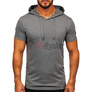 Camisetas con Capucha de Punto Sólido para Hombre, Estilo Deportivo, Impresión Personalizada, Servicio OEM - Product Image 1