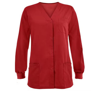 Blouse médicale en polaire pour infirmières, veste médicale, col montant personnalisé, manches longues, fabriquée au Pakistan - Product Image 5