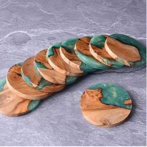 Posavasos de Resina y Madera Hechos a Mano de Craft Valley, 400 mm de Diámetro, Decoración Moderna para Mesa de Comedor y Cocina, Calidad Premium - Product Image 2