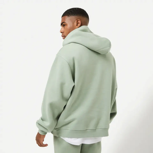 เสื้อฮู้ดผ้าคอตตอนโอเวอร์ไซส์ผ้าฟลีซหนาแฟชั่นแบบสตรีทโอเวอร์ไซส์ - Product Image 2