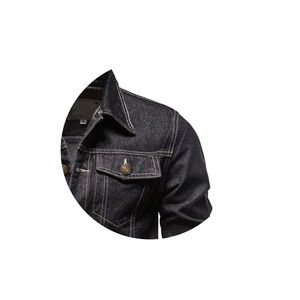Vente en gros de vestes pour hommes vestes en jean pour hommes avec poches latérales vestes en jean décontractées acceptent le service OEM avec logo personnalisé - Product Image 4