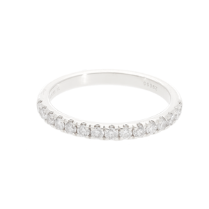 Bracelet d'éternité classique en or 14 carats 0,39CTW avec diamant rond dans un serti demi-pavé élégant et minimal pour femme - Product Image 3