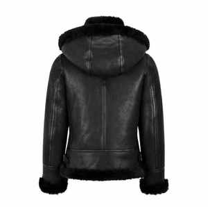 Nouvelle arrivée vestes en cuir véritable personnalisées femmes à la mode à bas prix veste d'hiver coton remplissage fermeture éclair quantité en vrac - Product Image 3