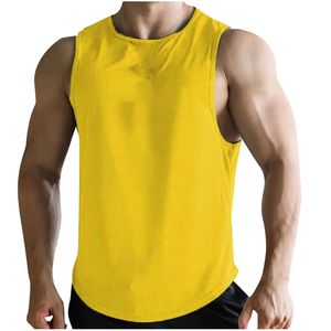 Hommes décontracté Fitness sport débardeur gilet séchage rapide respirant 100% coton sans manches T-Shirt haute qualité tricoté vêtements de sport - Product Image 4