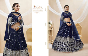Véritable georgette élégante lehenga choli avec paillettes zari brodé travail parfait pour la collection de mariage - Product Image 4