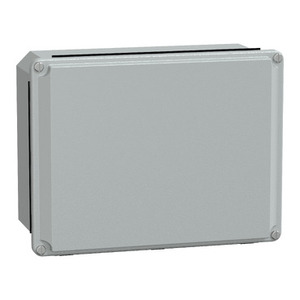 Per Schneider Electric NSYDBN2015 Scatola Metallica Industriale con Coperchio Piatto Basso IP55 H206xL156xD83 Grigio RAL 7035 - Product Image 1
