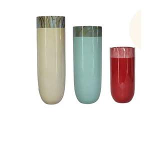 Pot de fleurs en FRP sur mesure avec finition marbrée NESCO, design écologique pour la décoration de la maison, utilisation en extérieur sur le sol - Product Image 1