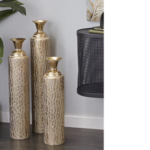 Pot de fleur en métal aluminium design de luxe moderne fait à la main vase de sol personnalisé avec décoration de dessus de forme unique - Product Image 3