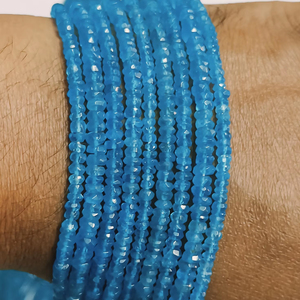 Super Quality High Quality Blue Apatite Loose <b>Stone</b> <b>Beads</b> Natural Gemstone Indian Third Party Certified for Pen <b>Beads</b> Mehrajudin - Product Image 1