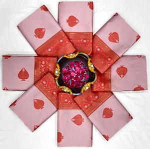 ผ้าแจ็คการ์ด pallu สวยดีไซเนอร์ล่าสุดใช้ได้ทั่วส่าหรี - Product Image 4