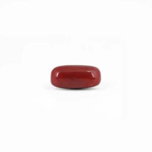 พลอยปะการังแดงญี่ปุ่นธรรมชาติ รูปไข่ ขนาด 5.9 กะรัต สูง 8 มม. ขัดเงา - Product Image 3