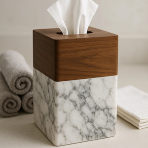 ที่ใส่ทิชชู่ตกแต่งทันสมัยเป็นมิตรกับสิ่งแวดล้อมกันน้ำปรับแต่งได้สำหรับโรงงานขายส่ง - Product Image 3