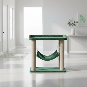 ที่นอนแมว Amistar Emerald Meadow คุณภาพสูง พร้อมที่ลับเล็บแบบเปลญวน สำหรับแมวทุกขนาด - Product Image 3