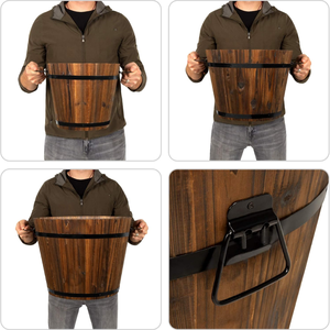 Wholesale Set of 3 <b>Wooden</b> Flower <b>Boxes</b> Outdoor <b>Plants</b> with Handles Outdoor Furniture Made in Vietnam - Product Image 6