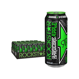 Rockstar เครื่องดื่มชูกำลังเครื่องดื่มแบบทรอปิคอลฝรั่ง12แพ็ค500มล. ปราศจากน้ำตาลไม่มีคาเฟอีนพลังงานเครื่องดื่ม - Product Image 1