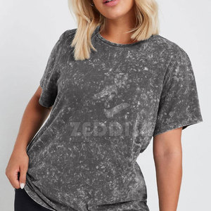 T-shirt décontracté léger et écologique en coton pour femme, coupe classique, lavage à l'acide, respirant et séchage rapide pour l'été - Product Image 6