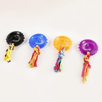 Jouets à mâcher pour chiots en TPR souple avec corde, jouets interactifs pour chiens, jouets pour animaux de compagnie, vente en gros, ensemble de bagues sucettes