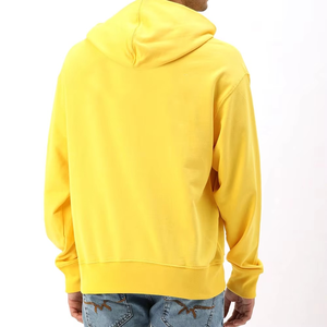 Jersey mezclado de manga larga de algodón de alta calidad con capucha, bolsillo de canguro, ropa informal, puños de Color sólido, básicos, cómodo invierno - Product Image 2