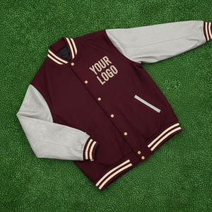 OEM/ODM 100% laine tenue décontracté lourd veste chaude pour homme broderie personnalisée Logo basket-ball collège veste universitaire - Product Image 3