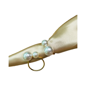 Porte-serviettes en aluminium perlé fait main de conception européenne, en stock, durable, écologique, pour mariage, fête, restaurant, hôtel, table - Product Image 5