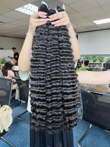 Extensión de cabello Remy vietnamita virgen Super doble dibujado profundo ondulado estilo tejido cabello humano crudo - Product Image 5