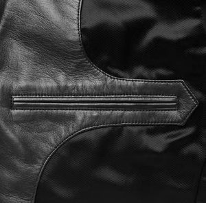 Genuine <b>Leather</b> Single Breasted Dress Coat Long Sleeve <b>Blazer</b> British Style Casual Formal Office Slim Fit Men Lining Notch Lapel - Product Image 5