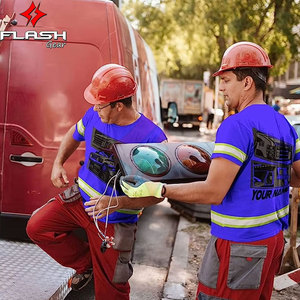 Camisa de Seguridad Impermeable de Alta Visibilidad ANSI Clase 1 con Nombre Personalizado, Ropa de Trabajo de Alta Visibilidad para Corredores, Ciclistas y Construcción - Product Image 5