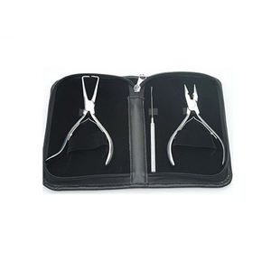 Kit d'outils d'extension de cheveux en gros de haute qualité en acier inoxydable or noir - Product Image 5