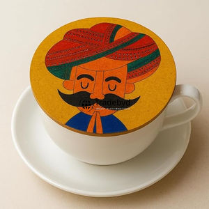 Juego de 4 posavasos de MDF Tradebyd, alfombrillas ecológicas elegantes para bebidas, posavasos reutilizables para Decoración de mesa para espacios de comedor - Product Image 3