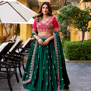 Lehenga Choli de Seda de Diseñador de Alta Calidad para Novia, Última Llegada, Mejor Precio, Proveedor de Surat - Product Image 1