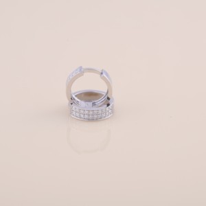 Pendientes de Aro con Doble Hilera de Diamantes Cultivados en Laboratorio con Certificación IGI, Oro Amarillo/Blanco y Rosa de 14K, Pendientes de Aro Huggie para Mujer - Product Image 6