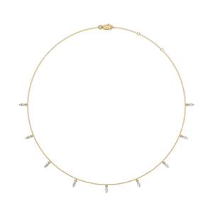 Collier pendante en or massif 18 carats avec diamant de laboratoire marquise de 0,90 carat serti à griffes, bijoux artisanaux haut de gamme pour mariages et événements de soirée - Product Image 4