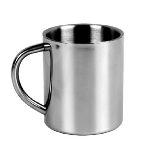 Wholesale High Quality 250ML Alto <b>Mug</b> 304 Stainless Steel Promotional Gift MS013 Double Wall Coffee or Tea <b>Mug</b> with Handle Stock - Product Image 1