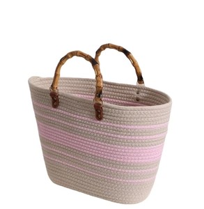 Sac fourre-tout tissé Artex Dong Thap avec poignées en bambou Design élégant et écologique - Product Image 1