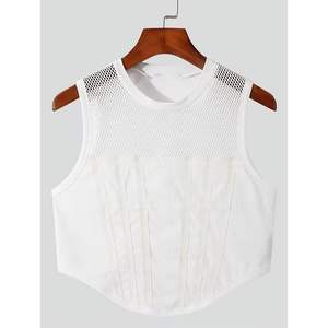 เสื้อกล้ามคอกลมถักแบบลำลอง ทรงปกติ ระบายอากาศได้ดี แห้งเร็ว เหมาะสำหรับออกกำลังกาย คุณภาพสูง บริการ OEM มีให้เลือกสีตามสั่ง - Product Image 3