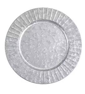 จานจานที่ชาร์จโลหะชุบสังกะสีจานสลัดที่เป็นมิตรกับสิ่งแวดล้อมและจานเสิร์ฟหวานสำหรับห้องนั่งเล่นจำนวน100ชิ้น - Product Image 1