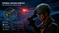 Lunettes de vision nocturne fusionnées montées sur casque améliorées avec imagerie thermique Résolution 640x512 Grossissement 1x Fusion binoculaire
